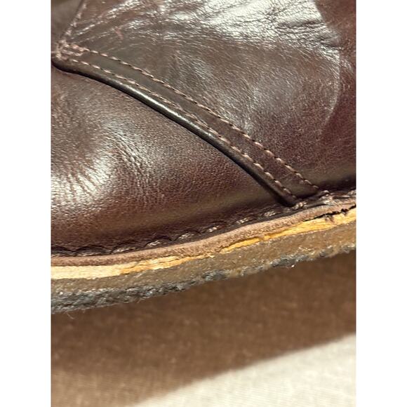 UGG Leighton Men’s Size 11 Crinkly Brown Leather Chukka Boots PLZ READ - Picture 14 of 16